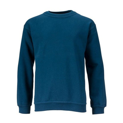 Front - James and Nicholson Childrens/Kids Round Heavy Sweatshirt