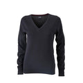 Front - James and Nicholson Womens/Ladies V-Neck Pullover