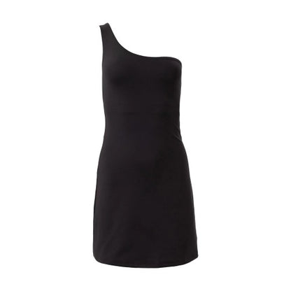 Front - Girlfriend Collective Womens/Ladies Bianca One Shoulder Dress