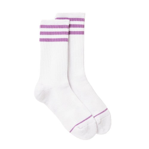 Front - Girlfriend Collective Womens/Ladies Striped Crew Socks