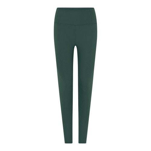 Front - Girlfriend Collective Womens/Ladies Ribbed High Rise Long Leggings