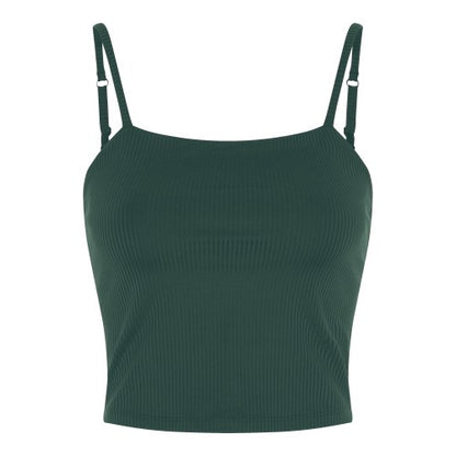 Front - Girlfriend Collective Womens/Ladies Ribbed Camisole