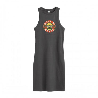 Front - Amplified Womens/Ladies Guns N Roses Slim Sleeveless Dress
