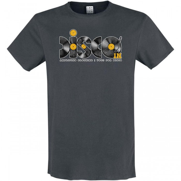 Front - Amplified Mens Discs Disco T-Shirt
