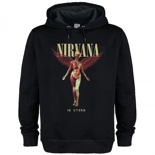 Front - Amplified Unisex Adult In Utero Nirvana Hoodie