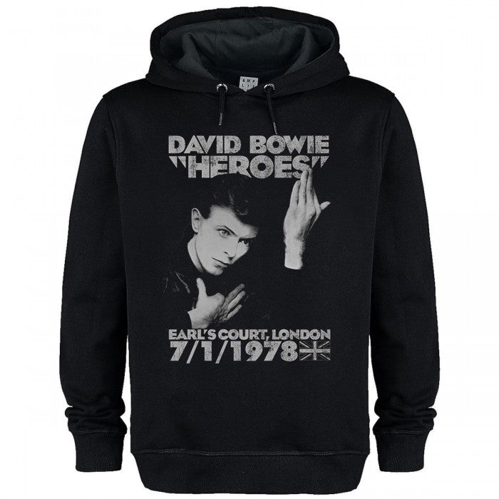 Front - Amplified Unisex Adult Heroes 1978 David Bowie Hoodie