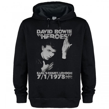 Front - Amplified Unisex Adult Heroes 1978 David Bowie Hoodie