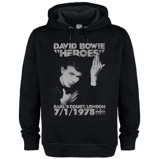 Front - Amplified Unisex Adult Heroes 1978 David Bowie Hoodie