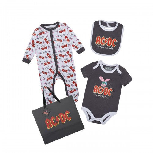 Front - Amplified Baby Fly On The Wall AC/DC Babygrow Set