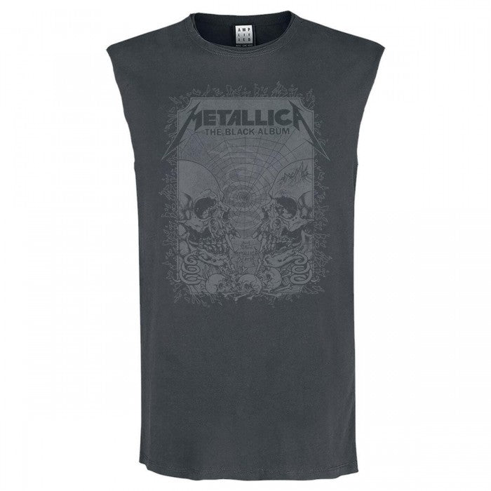 Front - Amplified Mens The Black Album Metallica Sleeveless Tank Top