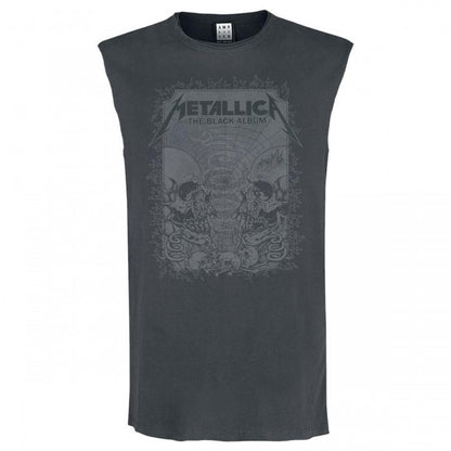 Front - Amplified Mens The Black Album Metallica Sleeveless Tank Top