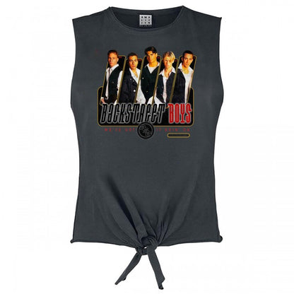 Front - Amplified Womens/Ladies Backstreet Boys Tied Hem Sleeveless T-Shirt