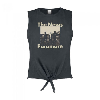 Front - Amplified Womens/Ladies The News Paramore Front Tie T-Shirt