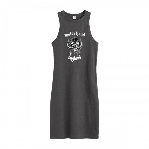 Front - Amplified Womens/Ladies England Motorhead Slim Sleeveless Dress