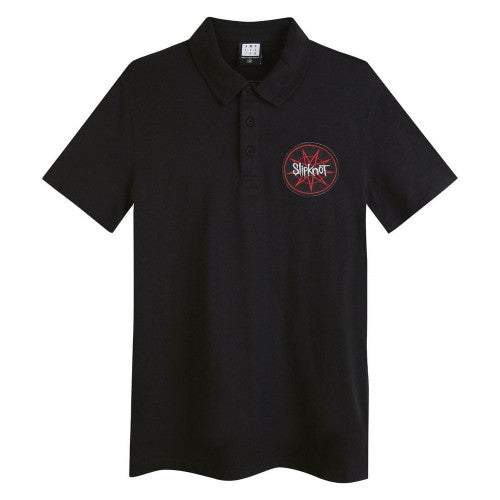 Front - Amplified Mens Des Moines 1995 Slipknot Polo Shirt
