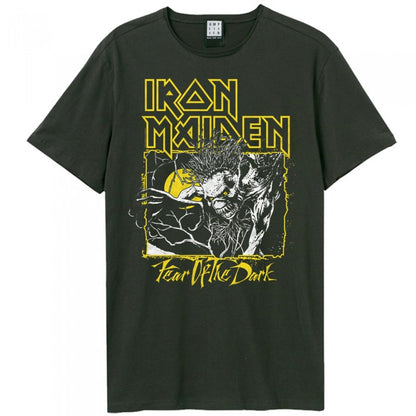 Front - Amplified Unisex Adult Yellow Iron Maiden T-Shirt