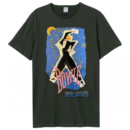 Front - Amplified Unisex Adult Serious Moonlight David Bowie T-Shirt