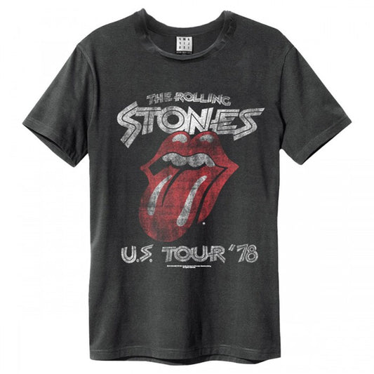 Front - Amplified Unisex Adult US Tour 78 The Rolling Stones T-Shirt