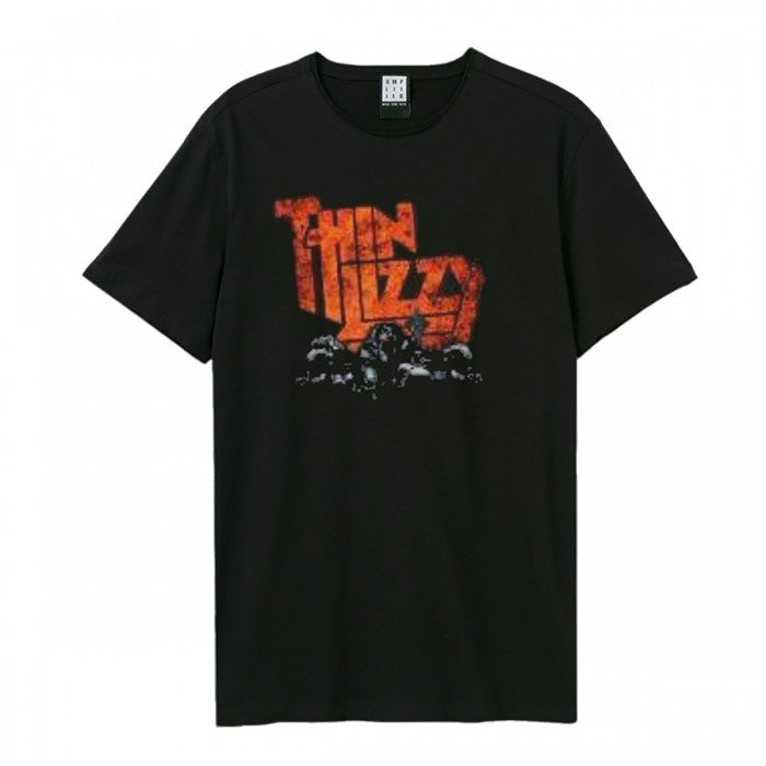 Front - Amplified Unisex Adult Thin Lizzy Halloween Logo T-Shirt