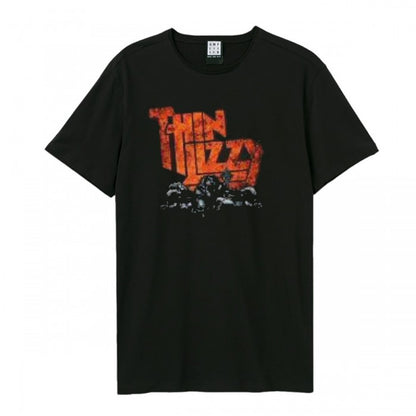 Front - Amplified Unisex Adult Thin Lizzy Halloween Logo T-Shirt