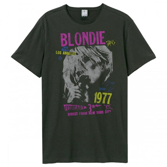 Front - Amplified Unisex Adult Tour 77 Blondie T-Shirt