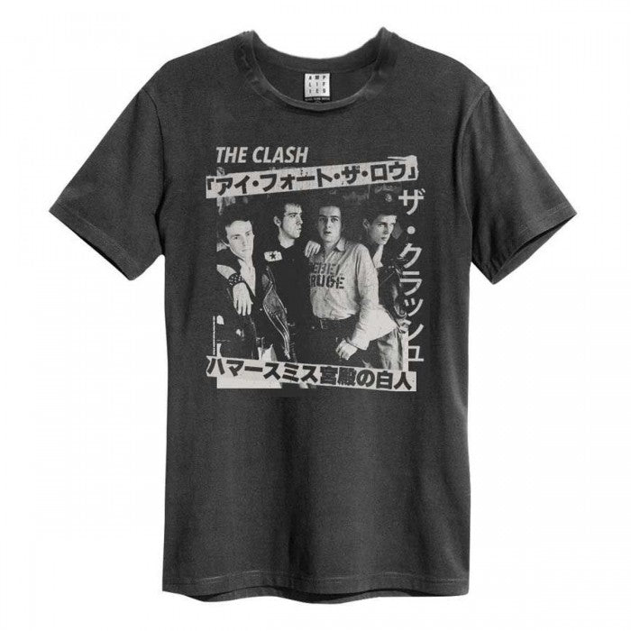 Front - Amplified Unisex Adult Tour Poster The Clash T-Shirt