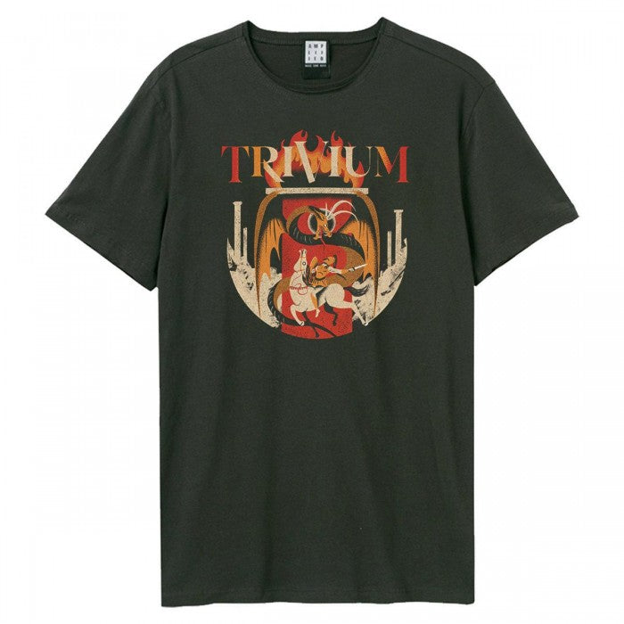 Front - Amplified Unisex Adult Knights Vs Dragons Trivium T-Shirt