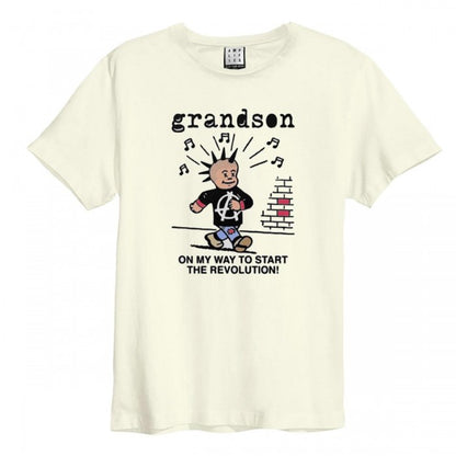 Front - Amplified Unisex Adult On My Way Grandson T-Shirt