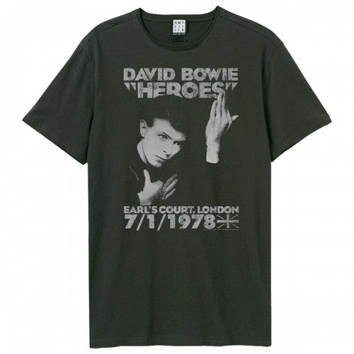 Front - Amplified Unisex Adult Heroes 1978 David Bowie T-Shirt