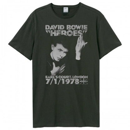 Front - Amplified Unisex Adult Heroes 1978 David Bowie T-Shirt