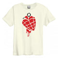 Front - Amplified Unisex Adult American Idiot Heart Grenade Green Day Vintage T-Shirt