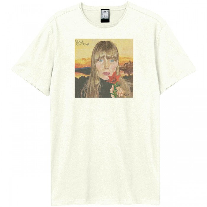 Front - Amplified Unisex Adult Clouds Joni Mitchell Vintage T-Shirt