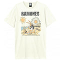 Front - Amplified Unisex Adult Rockaway Beach Ramones Vintage T-Shirt