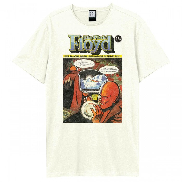 Front - Amplified Unisex Adult Official Music Programme Pink Floyd Vintage T-Shirt
