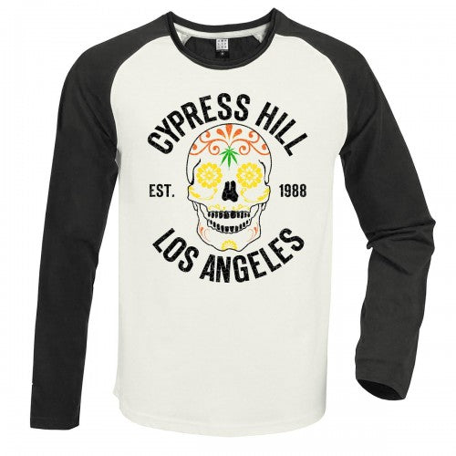 Front - Amplified Unisex Adult Floral Skull Cypress Hill Vintage Long-Sleeved T-Shirt