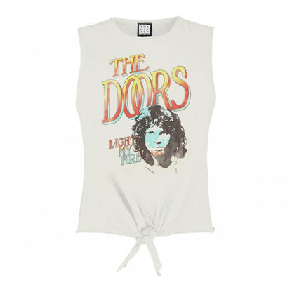 Front - Amplified Womens/Ladies Light My Fire The Doors Vintage Crop Top