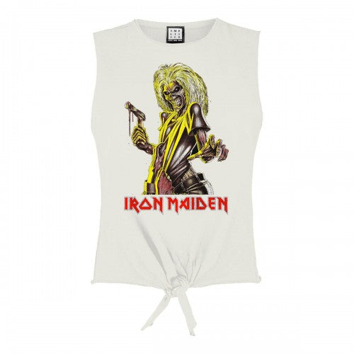 Front - Amplified Womens/Ladies Killers Iron Maiden Vintage Crop Top