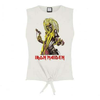 Front - Amplified Womens/Ladies Killers Iron Maiden Vintage Crop Top