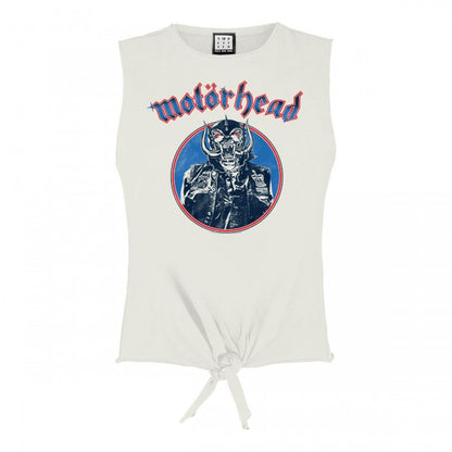 Front - Amplified Womens/Ladies Biker Motorhead Vintage Crop Top