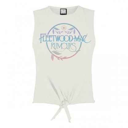 Front - Amplified Womens/Ladies Rumours Floral Fleetwood Mac Vintage Crop Top