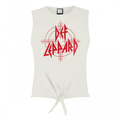 Front - Amplified Womens/Ladies Target Def Leppard Vintage Crop Top