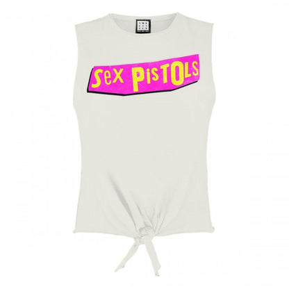Front - Amplified Womens/Ladies Driver Sex Pistols Vintage Logo Crop Top