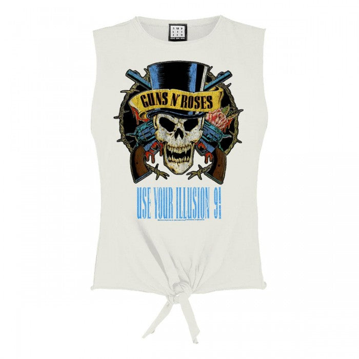 Front - Amplified Womens/Ladies Use Your Illusion Guns N Roses Vintage Crop Top