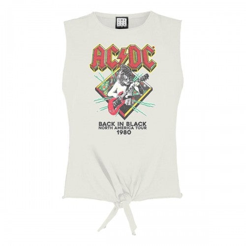 Front - Amplified Womens/Ladies North America Tour 80 AC/DC Crop Top
