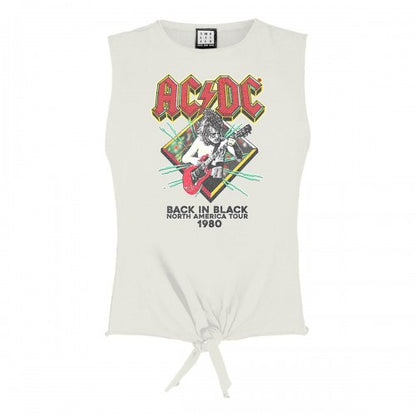 Front - Amplified Womens/Ladies North America Tour 80 AC/DC Crop Top
