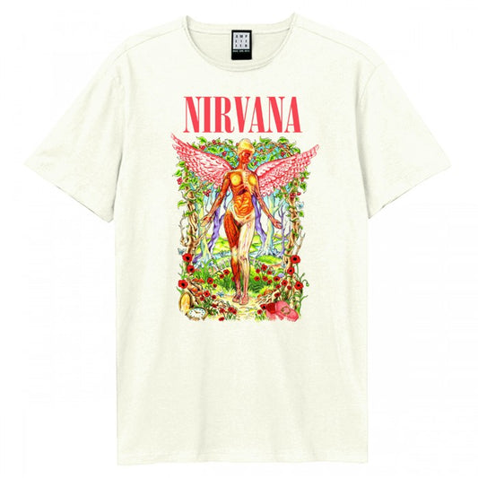 Front - Amplified Unisex Adult In Utero Wilderness Nirvana T-Shirt