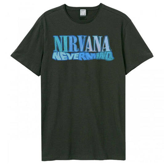 Front - Amplified Unisex Adult Crayon Nevermind Nirvana T-Shirt