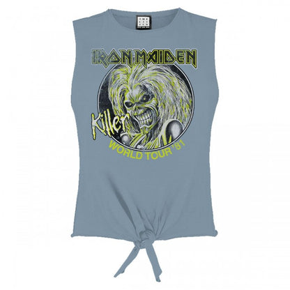 Front - Amplified Womens/Ladies Killer World Tour ´81 Iron Maiden Crop Top