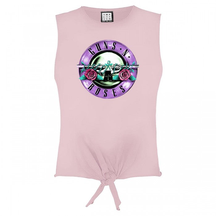 Front - Amplified Womens/Ladies Tonal Bullet Guns N Roses Sleeveless Crop Top