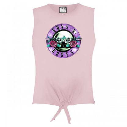 Front - Amplified Womens/Ladies Tonal Bullet Guns N Roses Sleeveless Crop Top